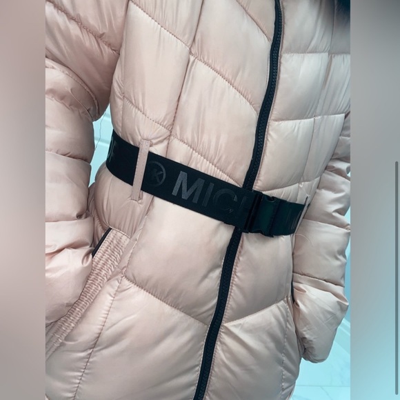MICHAEL KORS Girls Pink Winter Coat. - Picture 3 of 6